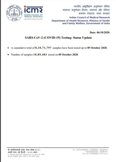 india coronavirus samples tested icmr 